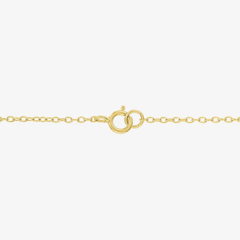 Lab Created Gemstone 14K Gold Over Silver 18 Inch Station Necklace