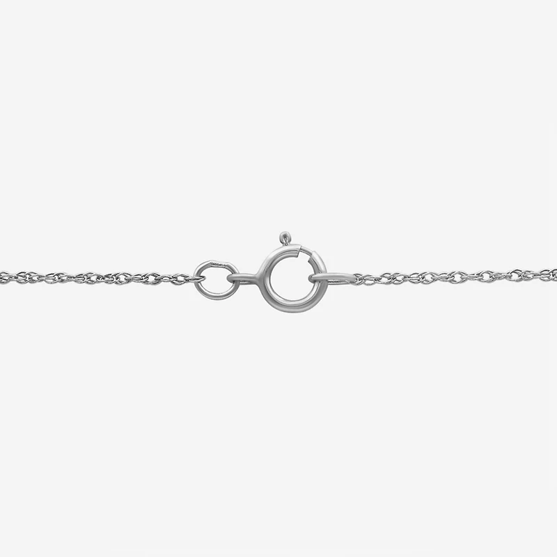 Womens Diamond Accent Natural Black Diamond Sterling Silver 18 Inch Pendant Necklace
