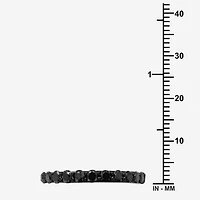 Womens CT. T.W. Natural Black Diamond Sterling Silver Round Band