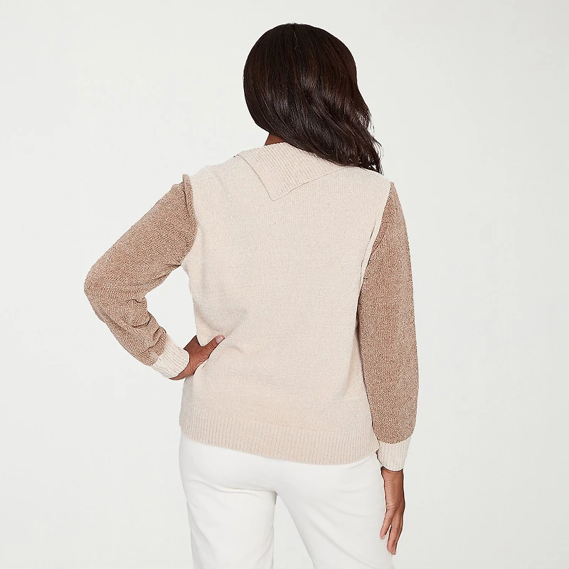 Alfred Dunner Vienna Womens Cowl Neck Long Sleeve Pullover Sweater