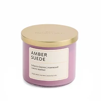Distant Lands Amber Suede 3-Wick Scented Jar Candle