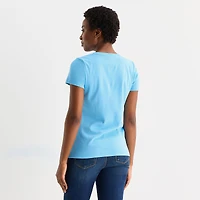 St. John's Bay Womens Tall V Neck Short Sleeve T-Shirt