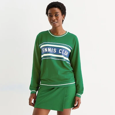 St. John's Bay Womens Crew Neck Long Sleeve Sweatshirt