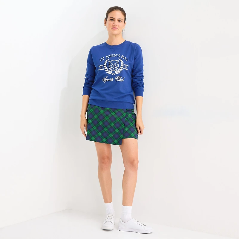 St. John's Bay Womens Crew Neck Long Sleeve Sweatshirt
