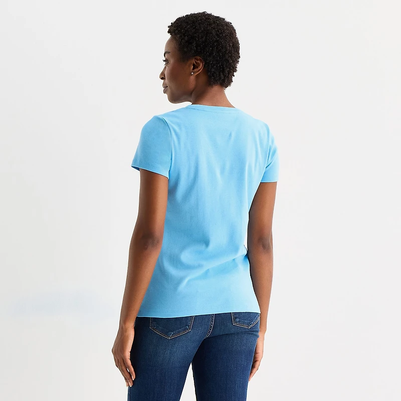 St. John's Bay Womens V Neck Short Sleeve T-Shirt