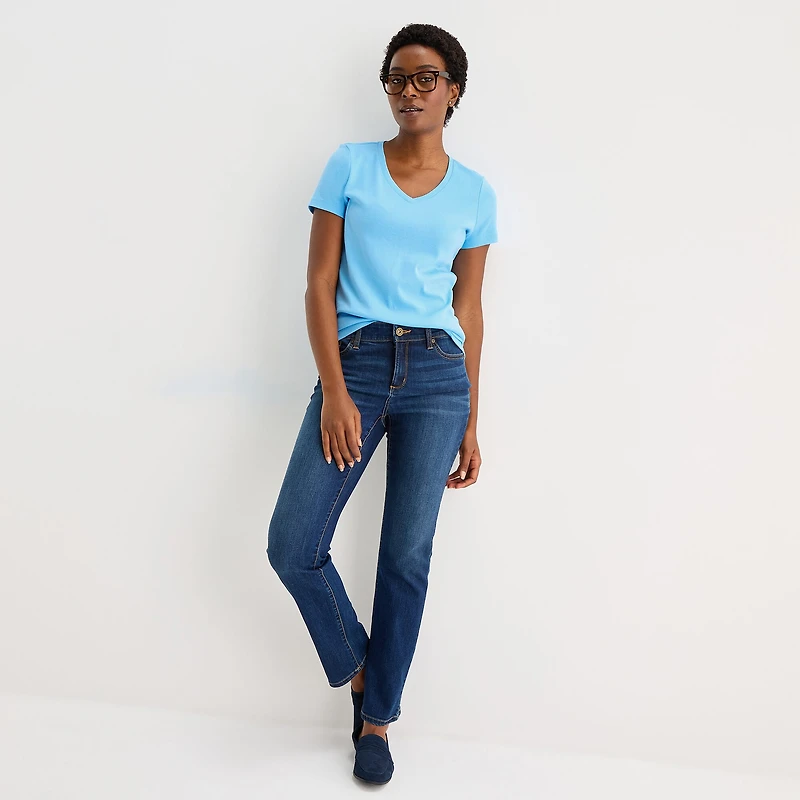 St. John's Bay Womens V Neck Short Sleeve T-Shirt