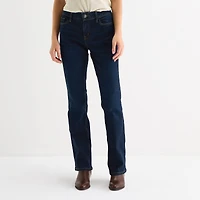 Liz Claiborne Sara Womens Mid Rise Bootcut Jean