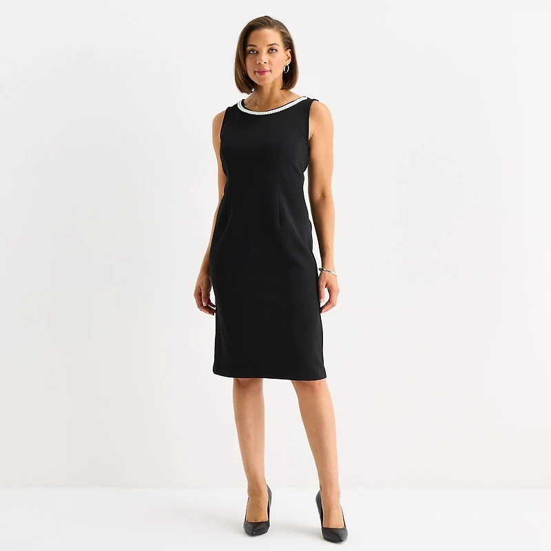Maya Brooke Womens Plaid Jacket Dress