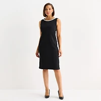 Maya Brooke Womens Plaid Jacket Dress