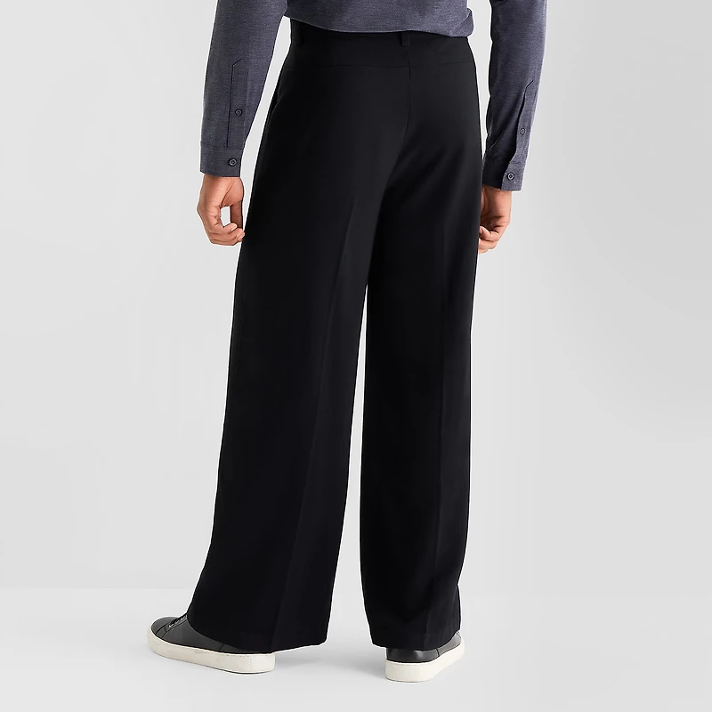 Stylus At Ease Wide Leg\N Mens Regular Fit Pleated Pant