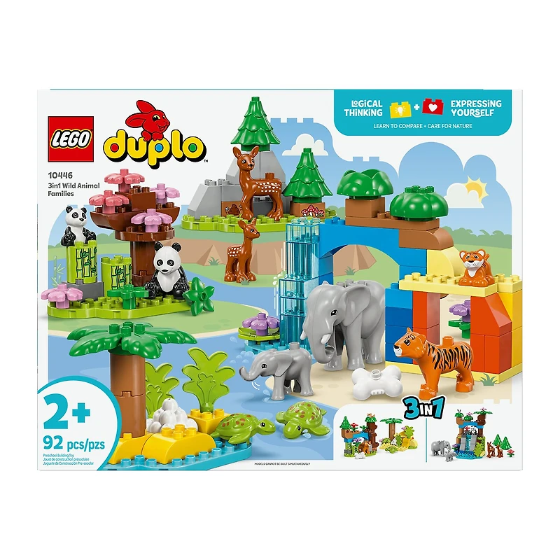LEGO® DUPLO® 3-In-1 Wild Animal 10446 Building Blocks 92-pc.