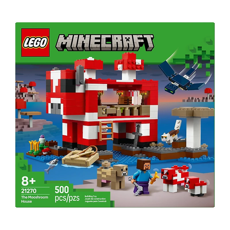 LEGO® Minecraft® Mooshroom House Building Blocks 500-pc.