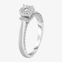 (I / I1) Womens 1 CT. T.W. Lab Grown White Diamond 10K Gold Round Solitaire Engagement Ring