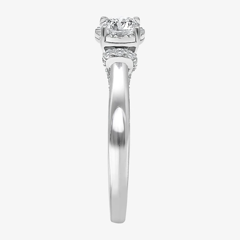(I / I1) Womens 1 CT. T.W. Lab Grown White Diamond 10K Gold Round Solitaire Engagement Ring