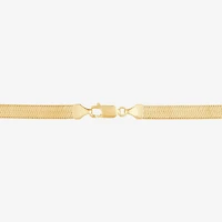Made in Italy Womens 14K Gold 18 Inch Herringbone Chain Necklace