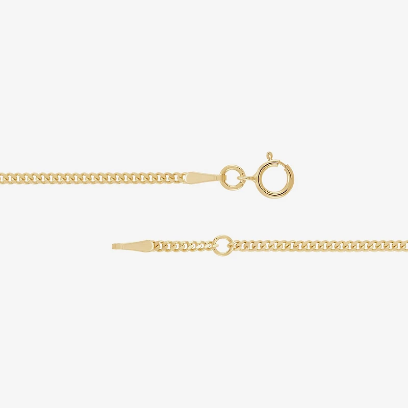 Girls 14K Gold 5 1/2 Inch Solid Curb Id Bracelet