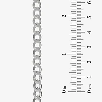 Made in Italy Mens Sterling Silver 8 1/2 Inch Solid Curb Chain Bracelet