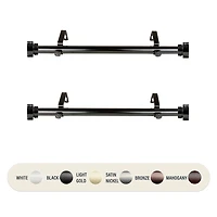 Rod Desyne (Set Of 2) Basic Side 1 Adjustable Curtain