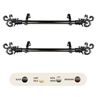 Rod Desyne (Set Of 2) Plume Side 1 Adjustable Curtain