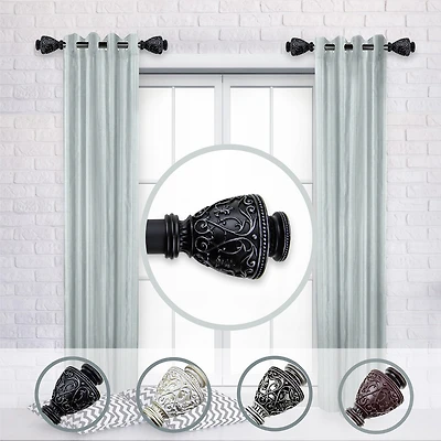 Rod Desyne (Set Of 2) Veda Side 1 Adjustable Curtain
