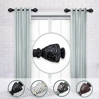 Rod Desyne (Set Of 2) Veda Side 1 Adjustable Curtain
