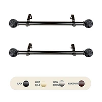 Rod Desyne (Set Of 2) Twine Side 1 Adjustable Curtain