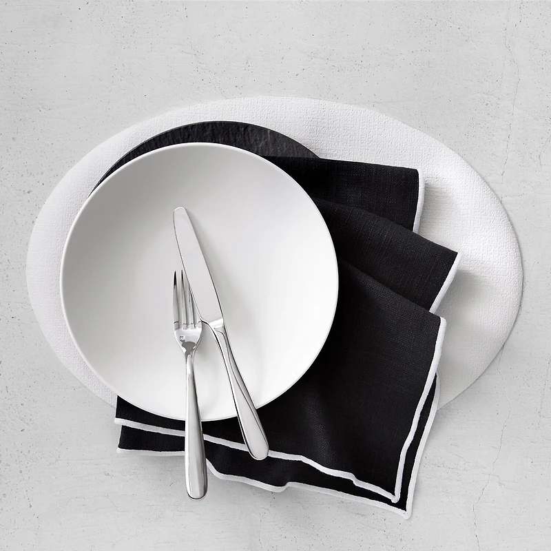 Elrene Home Fashions Villeroy & Boch Manufacture Rock Merrow Stitch Cotton 4-pc. Napkins