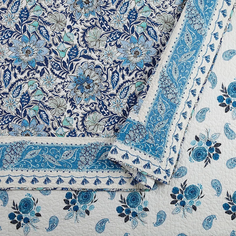 Dena Home Bisou Floral 3-pc. REVERSIBLE Quilt Set