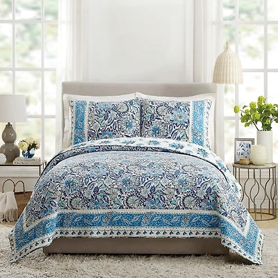 Dena Home Bisou Floral 3-pc. REVERSIBLE Quilt Set