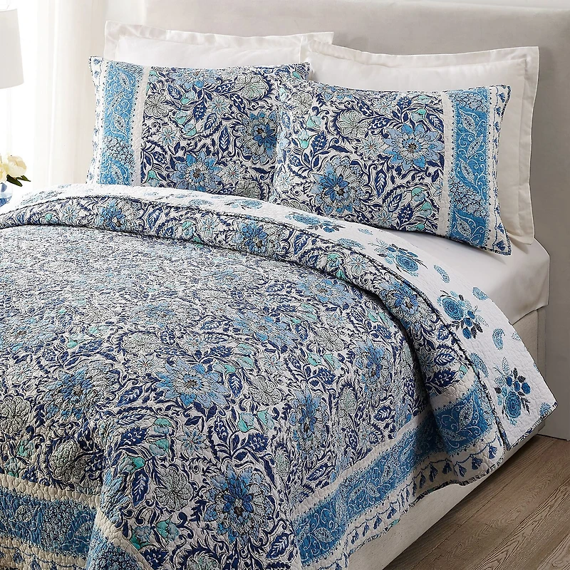 Dena Home Bisou Floral 3-pc. REVERSIBLE Quilt Set