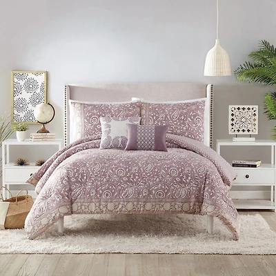 Indigo Bazaar Socorro 5-pc. Reversible Embroidered Comforter Set
