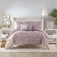 Indigo Bazaar Socorro 5-pc. Reversible Embroidered Comforter Set