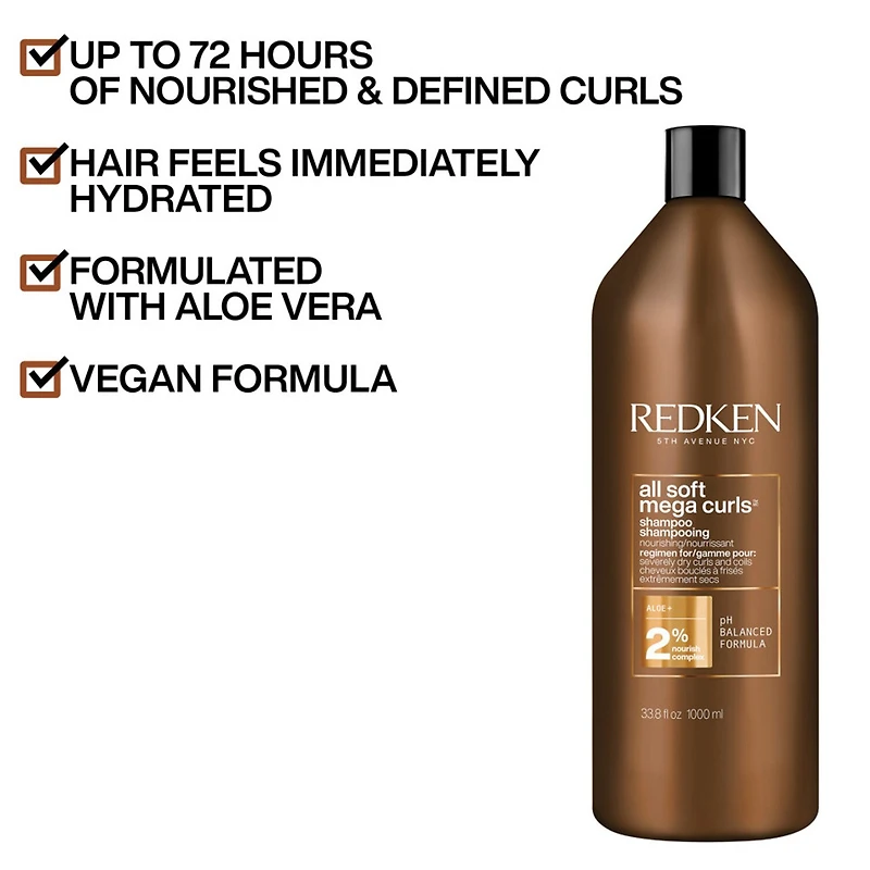 Redken All Soft Mega Curls Shampoo - 33.8 oz.