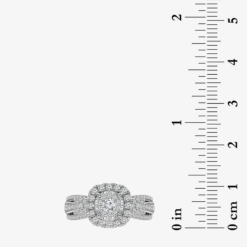 Love Lives Forever (I / I1) Womens 1 CT. T.W. Lab Grown White Diamond 10K Gold Bridal Set