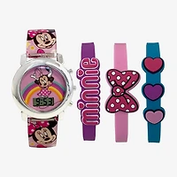 Disney Minnie Mouse Girls Multicolor 4-pc. Watch Boxed Set Mn40148jc