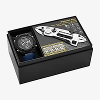 Skechers Mens Blue 2-pc. Watch Boxed Set Sr8508