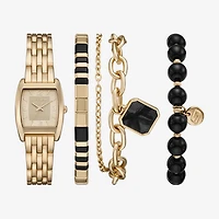 Skechers Womens Gold Tone 4-pc. Watch Boxed Set Sr9134