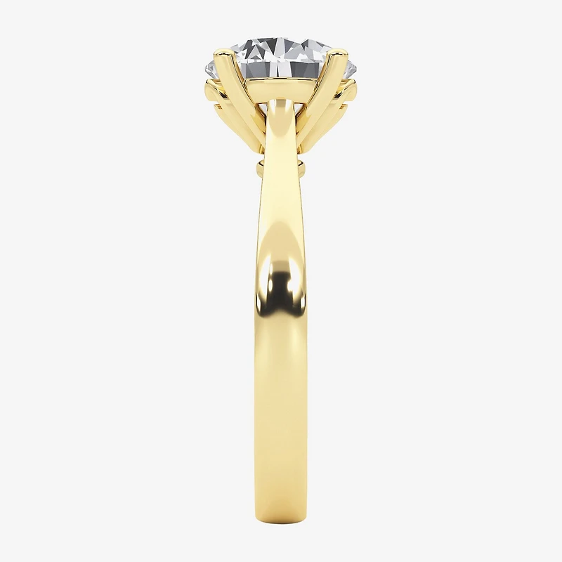Grown Gorgeous (F,Vs2) Womens 2 1/4 CT. T.W. Lab White Diamond 14K Gold or Platinum Round Solitaire Engagement Ring