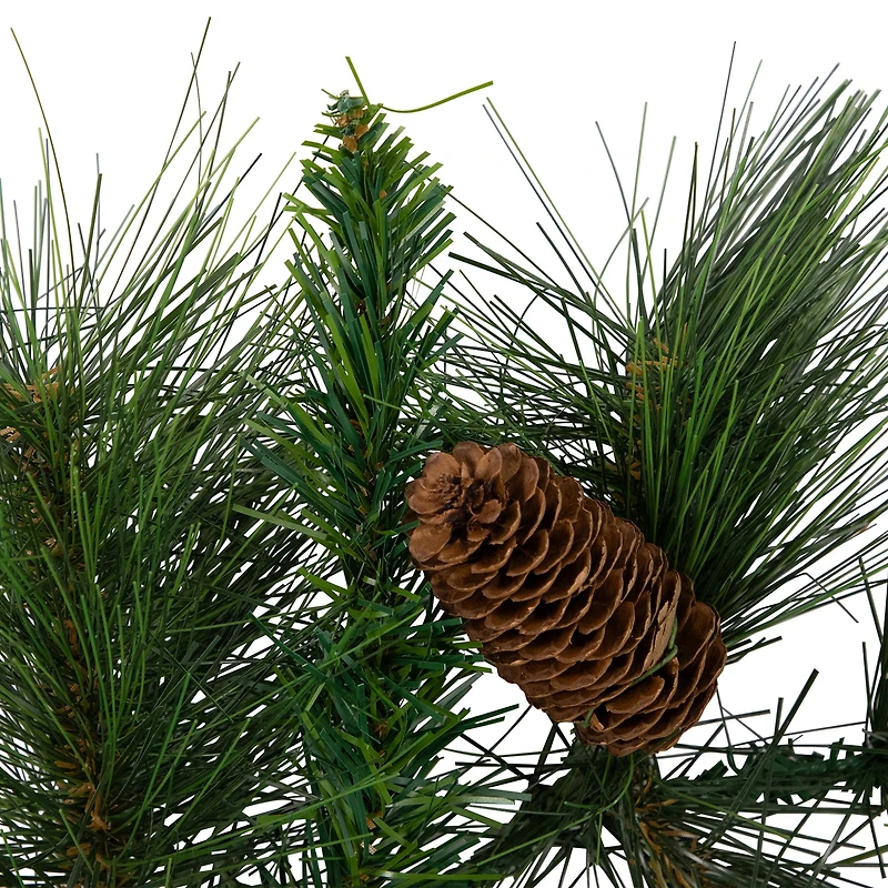 9' x 14'' White Valley Pine with Pine Cones Artificial Christmas Garland - Unlit