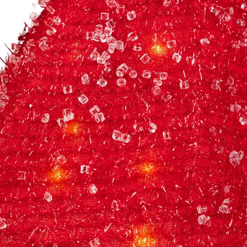 12.25'' Lighted Santa Hat Christmas Tree Topper Clear Lights