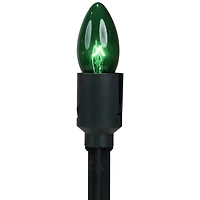 Set of 15 Lighted Red  Clear and Green C9 Christmas Pathway Marker Decor