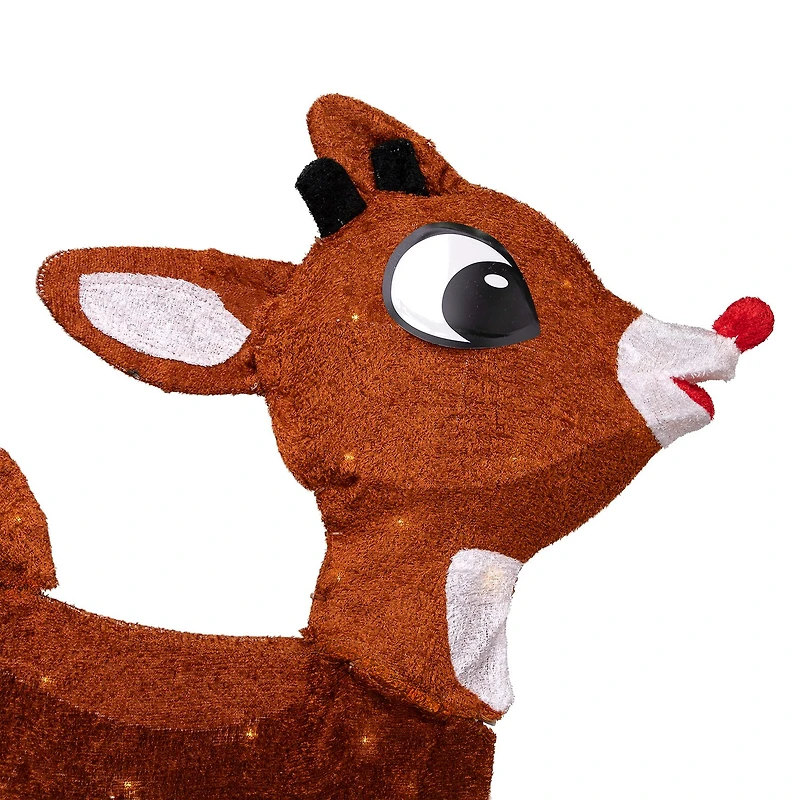 Set of 2 Lighted Rudolph and Clarice Outdoor Christmas Decorations  32"