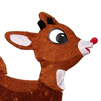 Set of 2 Lighted Rudolph and Clarice Outdoor Christmas Decorations  32"