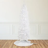 9' Pre-Lit Rapids White Pine Pencil Artificial Christmas Tree  Clear Lights