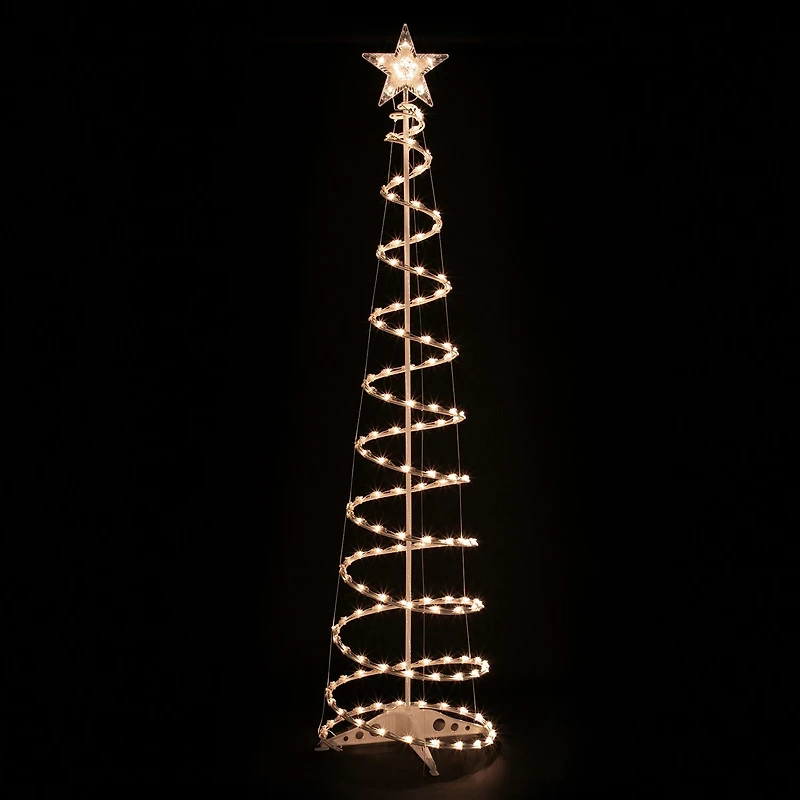 Set of 3 Clear Lighted Spiral Christmas Trees - 3' 4' and 6'