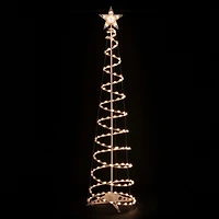 Set of 3 Clear Lighted Spiral Christmas Trees - 3'  4'  and 6'