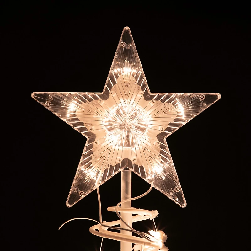 Set of 3 Clear Lighted Spiral Christmas Trees - 3' 4' and 6'