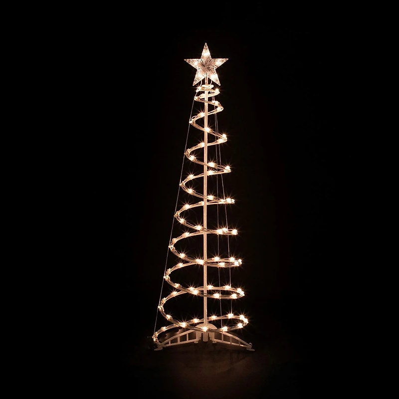 Set of 3 Clear Lighted Spiral Christmas Trees - 3' 4' and 6'
