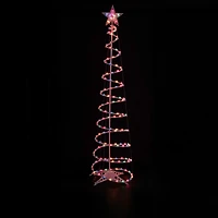 6' Pre-Lit Spiral Christmas Tree - Multi Color Lights