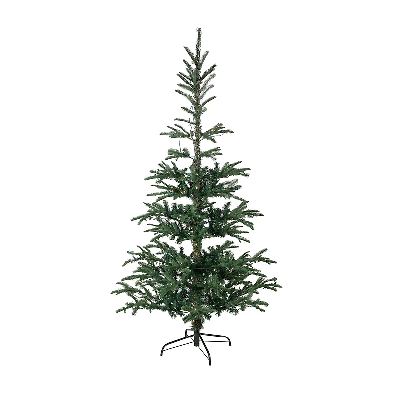 6.5' Pre-Lit Nordmann Fir Artificial Christmas Tree Warm Clear LED Lights